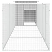 Chicken Cage Gray 157.5"x35.8"x39.4" Galvanized Steel