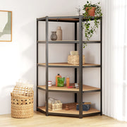 5-Layer Corner Shelf Anthracite Steel&Engineered Wood