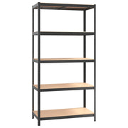 5-Layer Heavy-duty Shelf Gray Steel&Engineered Wood