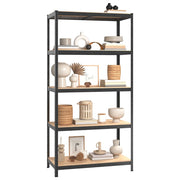 5-Layer Heavy-duty Shelf Gray Steel&Engineered Wood