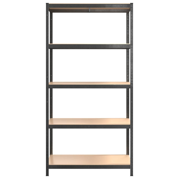 5-Layer Heavy-duty Shelf Gray Steel&Engineered Wood