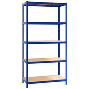 5-Layer Storage Shelf Blue Steel&Engineered Wood