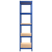 5-Layer Storage Shelf Blue Steel&Engineered Wood