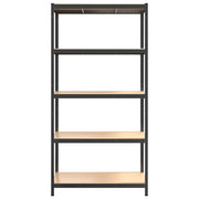 5-Layer Storage Shelf Anthracite Steel&Engineered Wood