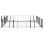 46-Panel Dog Playpen Black 19.7"x39.4" Powder-coated Steel