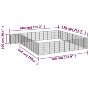 46-Panel Dog Playpen Black 19.7"x39.4" Powder-coated Steel