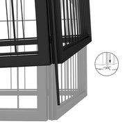 36-Panel Dog Playpen Black 19.7"x39.4" Powder-coated Steel