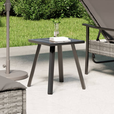 Patio Table Anthracite 13.4"x13.4"x15" Steel