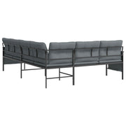 Patio Corner Sofa Anthracite Steel and Textilene