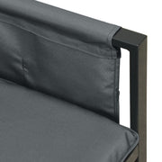 Patio Corner Sofa Anthracite Steel and Textilene