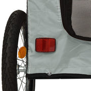 Pet Bike Trailer Gray and Black Oxford Fabric&Iron