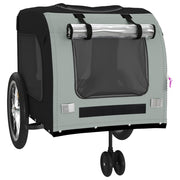 Pet Bike Trailer Black and Gray Oxford Fabric and Iron