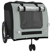 Pet Bike Trailer Black and Gray Oxford Fabric and Iron