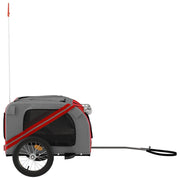 Pet Bike Trailer Red and Gray Oxford Fabric and Iron