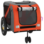 Pet Bike Trailer Orange and Black Oxford Fabric and Iron