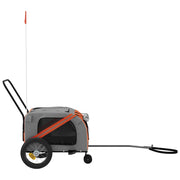 Pet Bike Trailer Orange and Black Oxford Fabric and Iron