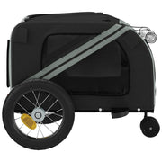 Pet Bike Trailer Gray and Black Oxford Fabric and Iron