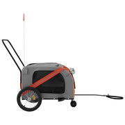 Pet Bike Trailer Orange and Gray Oxford Fabric and Iron