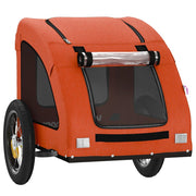 Pet Bike Trailer Orange Oxford Fabric and Iron