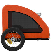 Pet Bike Trailer Orange Oxford Fabric and Iron