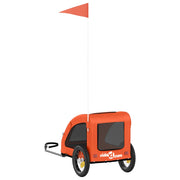 Pet Bike Trailer Orange Oxford Fabric and Iron