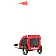 Pet Bike Trailer Red Oxford Fabric and Iron