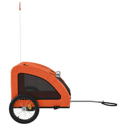 Pet Bike Trailer Orange Oxford Fabric and Iron