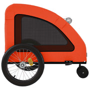 Pet Bike Trailer Orange and Gray Oxford Fabric and Iron