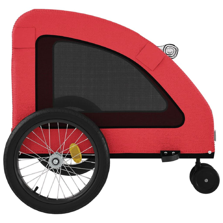 Pet Bike Trailer Red Oxford Fabric and Iron