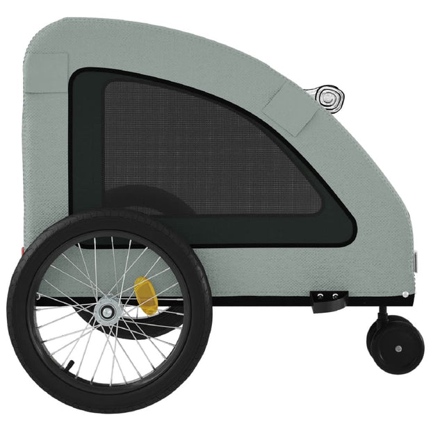 Pet Bike Trailer Gray Oxford Fabric and Iron