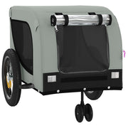 Pet Bike Trailer Gray and Black Oxford Fabric and Iron