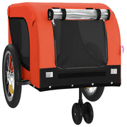 Pet Bike Trailer Orange and Black Oxford Fabric and Iron