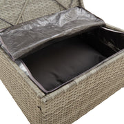 Patio Middle Sofas 4 pcs Gray 22.4"x22.4"x22" Poly Rattan