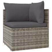 Patio Corner Sofas 8 pcs Gray 22.4"x22.4"x22" Poly Rattan