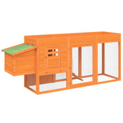 Chicken Coop Brown 80.3"x19.7"x33.1" Solid Wood Pine