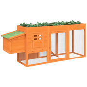 Chicken Coop Brown 80.3"x19.7"x33.1" Solid Wood Pine