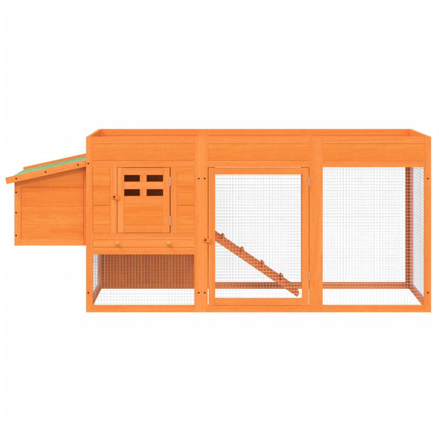 Chicken Coop Brown 80.3"x19.7"x33.1" Solid Wood Pine