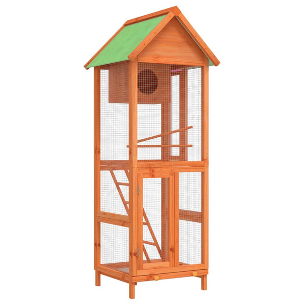 Bird House Brown 23.6"x23"x63" Solid Wood Pine