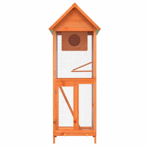 Bird House Brown 23.6"x23"x63" Solid Wood Pine