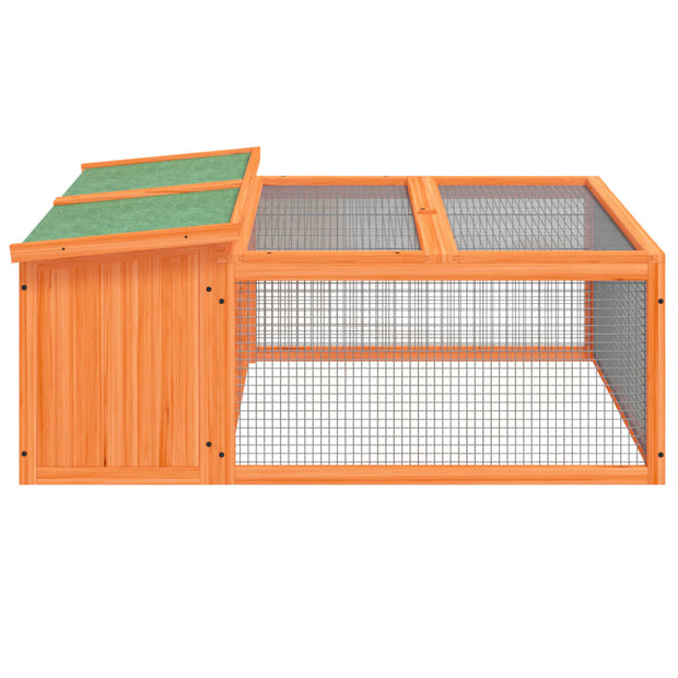 Rabbit Hutch Brown 46.3"x38.2"x18.7" Solid Wood Pine