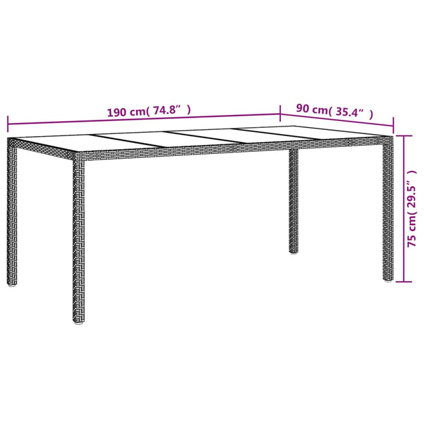 9 Piece Patio Dining Set with Cushions Gray Poly Rattan