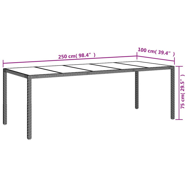 9 Piece Patio Dining Set with Cushions Gray Poly Rattan