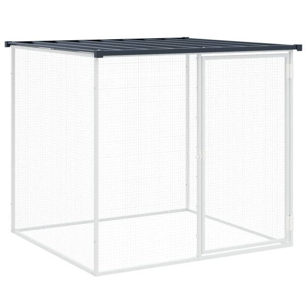 Chicken Cage with Roof Anthracite 40.6"x38.6"x35.4" Galvanized Steel