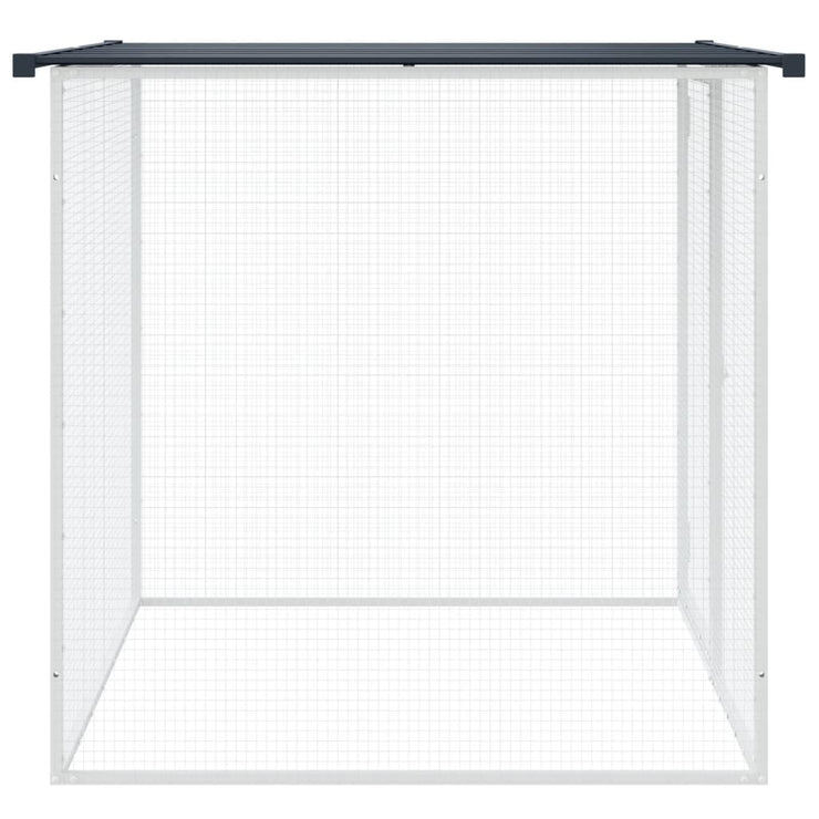 Chicken Cage with Roof Anthracite 40.6"x38.6"x35.4" Galvanized Steel