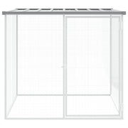 Chicken Cage with Roof Light Gray 40.6"x38.6"x35.4" Galvanized Steel