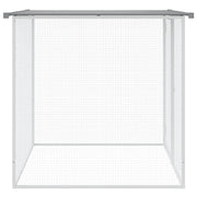 Chicken Cage with Roof Light Gray 40.6"x38.6"x35.4" Galvanized Steel