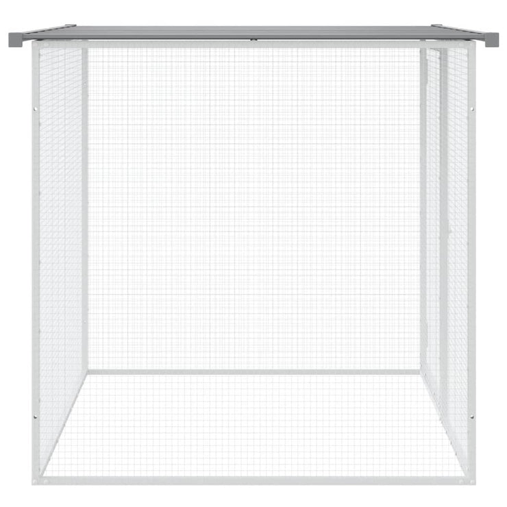 Chicken Cage with Roof Light Gray 40.6"x38.6"x35.4" Galvanized Steel