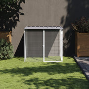 Chicken Cage with Roof Light Gray 40.6"x38.6"x35.4" Galvanized Steel