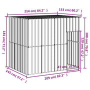 Dog House with Roof Anthracite 84.3"x60.2"x71.3" Galvanized Steel