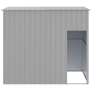 Dog House with Roof Light Gray 84.3"x60.2"x71.3" Galvanized Steel